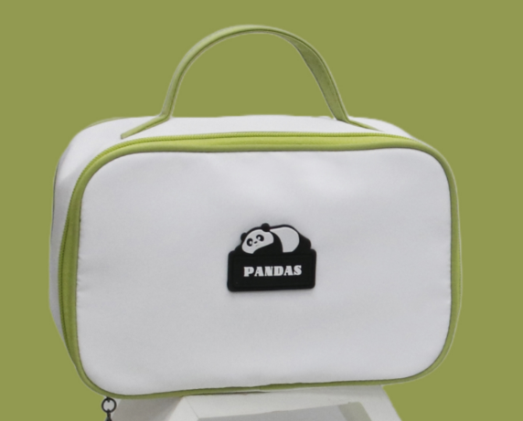 Midi Panda Series hand makeup bag/White