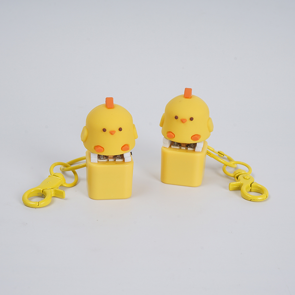 Midi Bowl Chicken Voice Button Keychain/Mixed