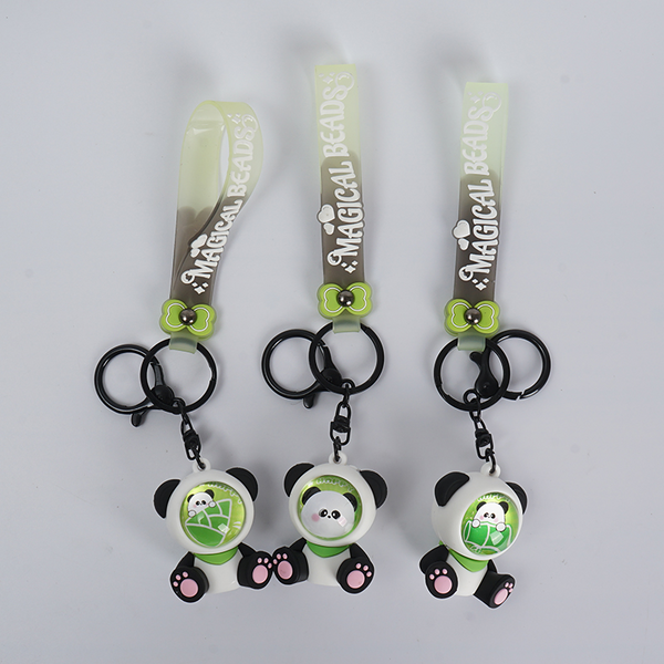 Midi Panda Lele Glass Bead Keychain/Mixed