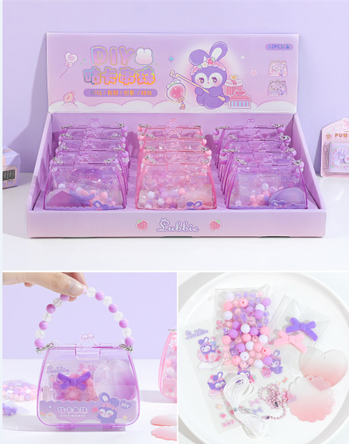 MIDI Purple Bunny Strawberry Party DIY beading/mixed