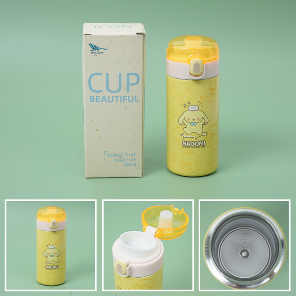 MIDI Sweet Dumplings Rabbit Transparent Pea Cover Insulation Cup 300ml\Mixed