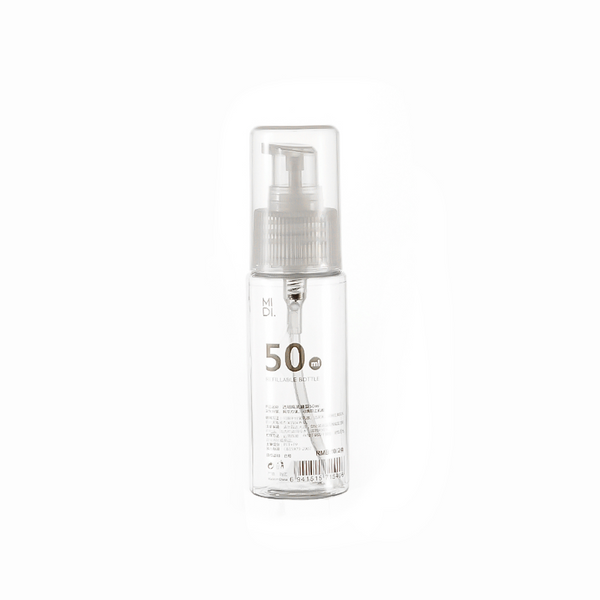 MIDI Transparent 50 ml bottle of lotion pump