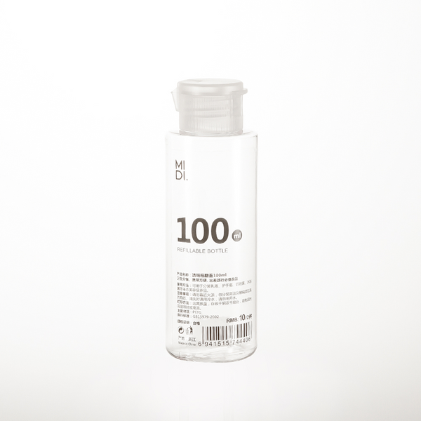 MIDI Transparent bottle flip cover 100ml