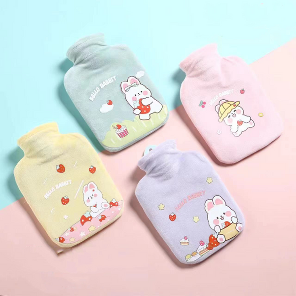 MIDI 400ml strawberry rabbit hot-water bottle/Mixed