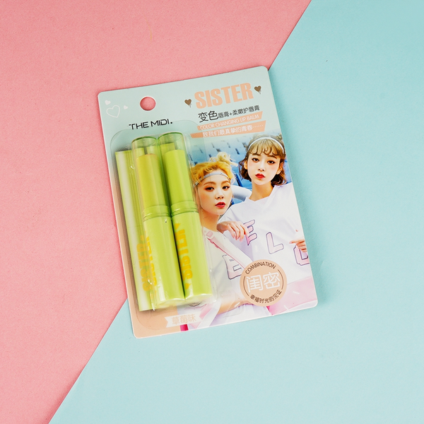 MIDI Color changing lip balm + Soft lip balm/Strawberry flavor