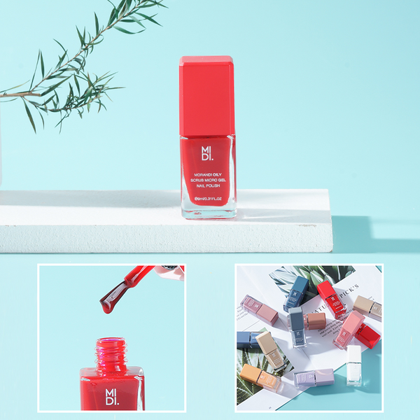 MIDI. Morandi Oily Scrub Micro Gel Nail Polish-07#Big Red