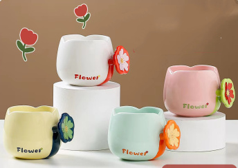 MIDI 300ml Fresh flower ceramic cup/mixed
