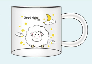 MIDI MIDI.350ml cute sheep glass mix cup/mixed