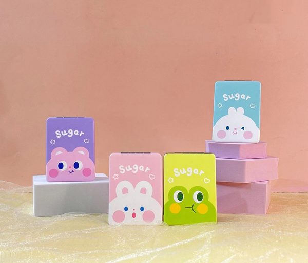 Midi Sweet family series Square cartoon portable mirror/mixed