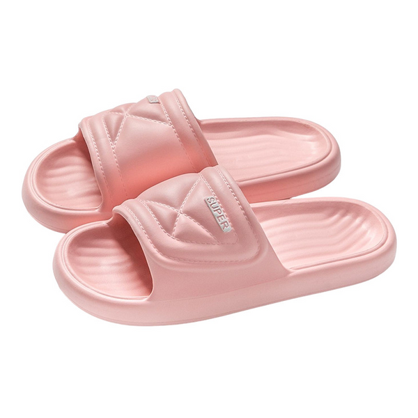 MIDI Comfortable simple letter non-slip Women's Outdoor Slippers/Size 38-39 / Pink