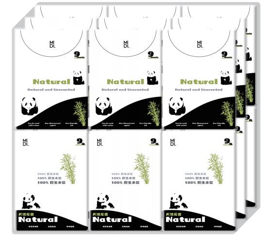 MIDI Panda Handkerchief Paper 18 packs/(9 sheets *3 layers)