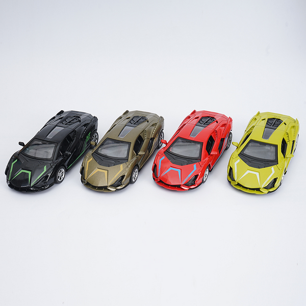 MIDI 1:28  simulation rebound alloy car three-door Lamborghini poison