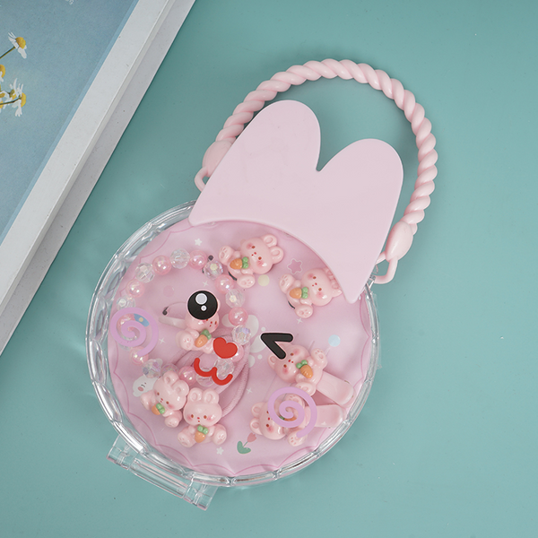 MIDI Rabbit ear rubber band duck clip children's set/mixed