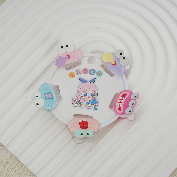 MIDI Cartoon food toy series claw clip 5 pieces/mixed