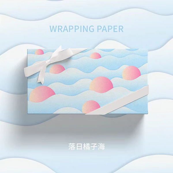 MIDI Sunset Orange Sea Roll Gift wrapping paper /70*50cm