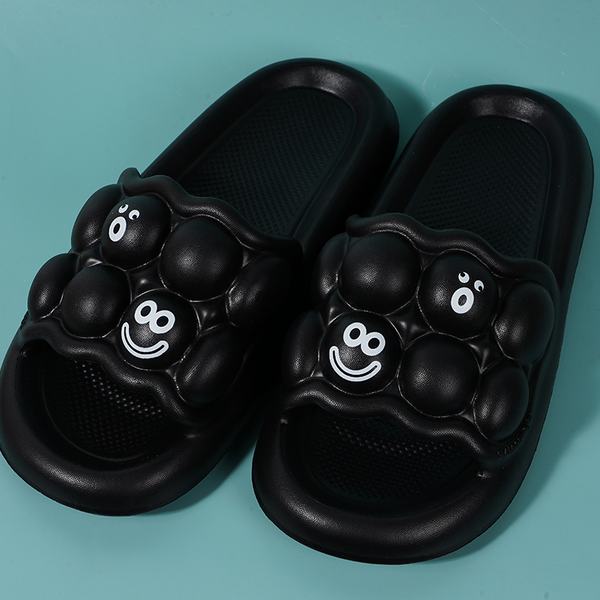 MIDI Emoji Bubble Men's home slippers/Size 44-45 / Black