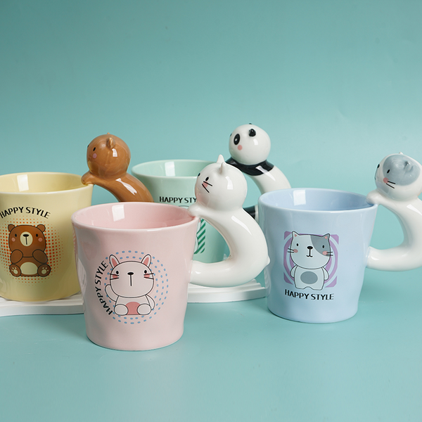 MIDI 400ml Happy Animal ceramic cup/mixed