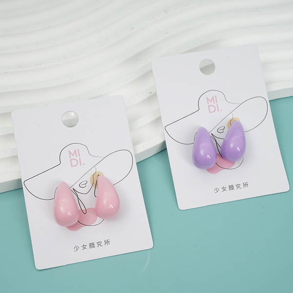 MIDI Color Water Drop 925 Silver Needle Earrings/Mixed