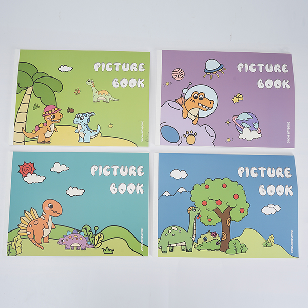 MIDI Dinosaur paradise Painting book A4/ mixed