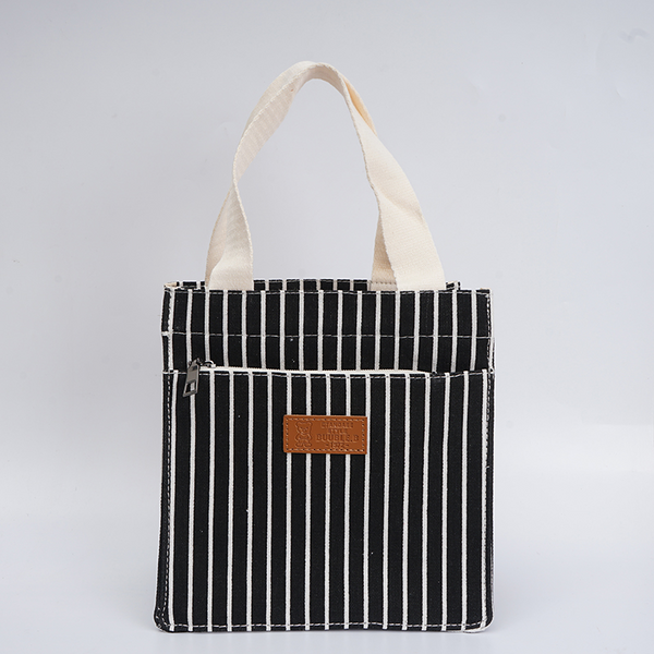 Midi Vertical striped neutral bento bag/mixed