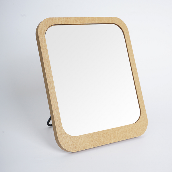 Simple square wood mirror