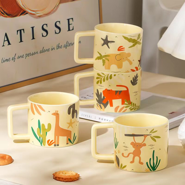 MIDI 360ml square handle ceramic cup/mixed