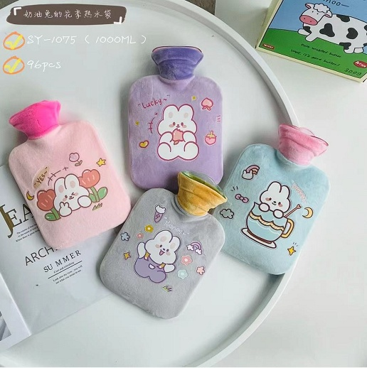 MIDI 1000ml Cream Rabbit hot water bag/mixed