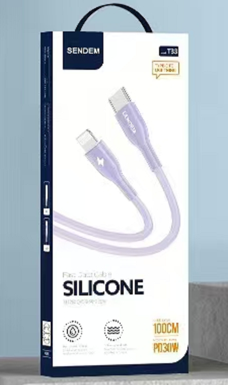 Midi 1M Minimalist USB Data Cable For Apple/ White