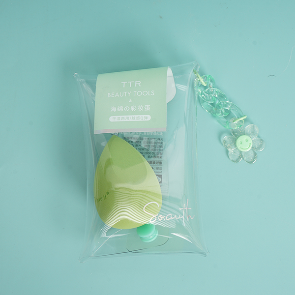 MIDI TTR Water Drop Slant Cut Sponge Makeup Egg/green