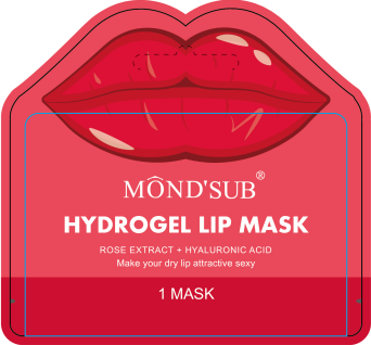 Midi Rose hydrogel lip mask single piece