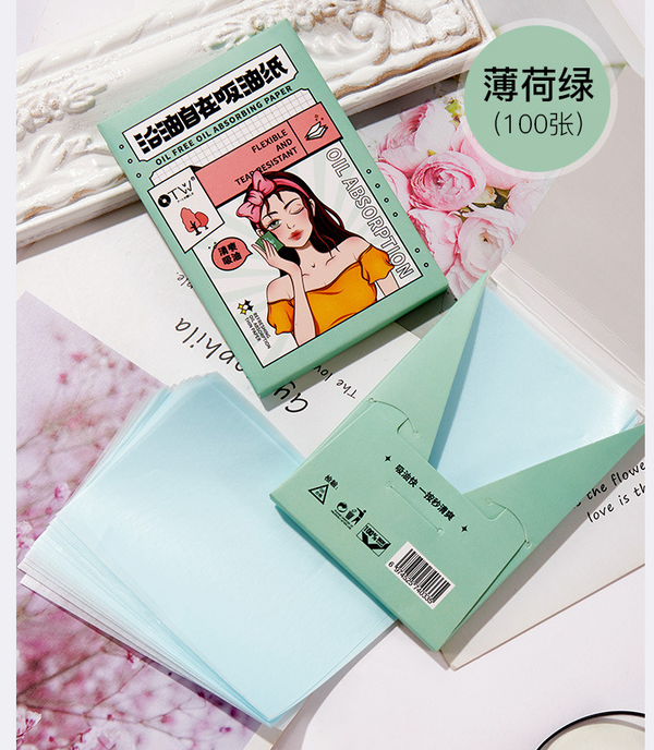 MIDI Peppermint oil absorbing paper/green /100pcs