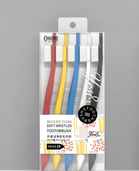 MIDI. Delicate Clean Soft Bristle toothbrush 10 pieces pack